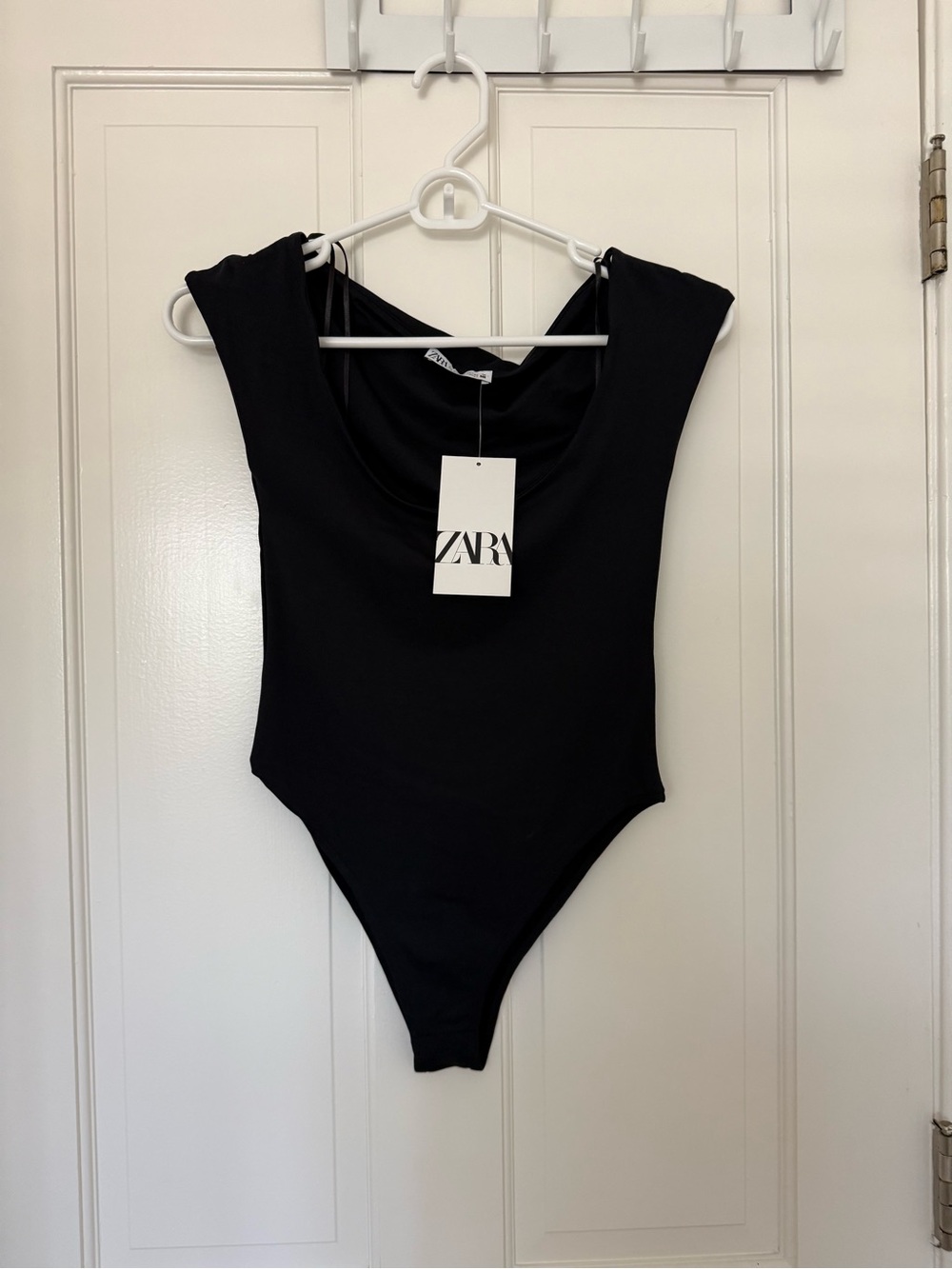 ZARA Black Scoop Neck Sleeveless Bodysuit